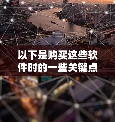 以下是购买这些软件时的一些关键点