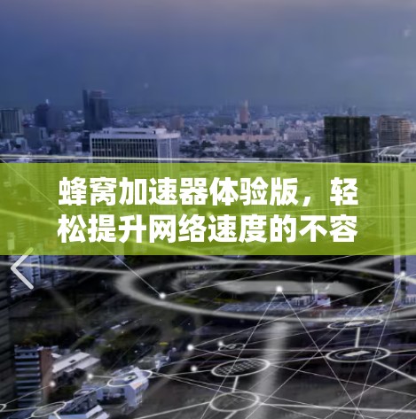 蜂窝加速器体验版，轻松提升网络速度的不容错过